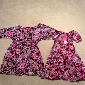 Lilly Pulitzer Pink and Purple Floral Kids Dress Set